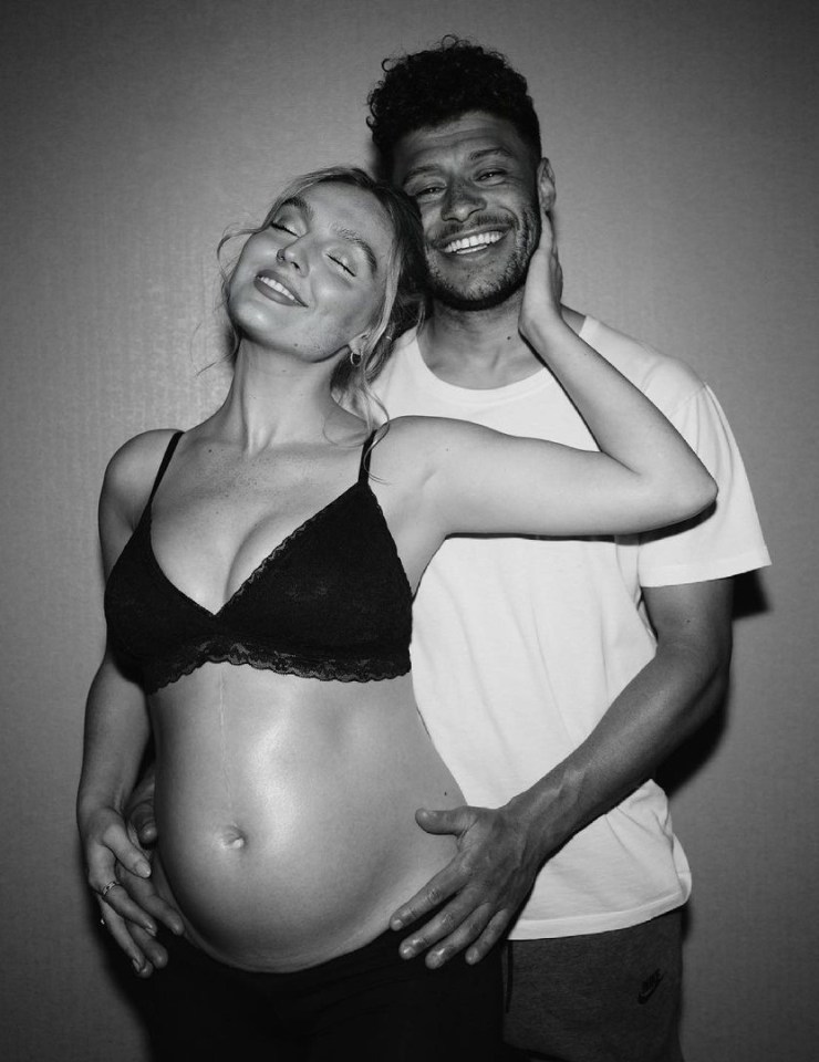 Perrie Edwards revealed her baby bump in a shoot with Alex Oxlade-Chamberlain