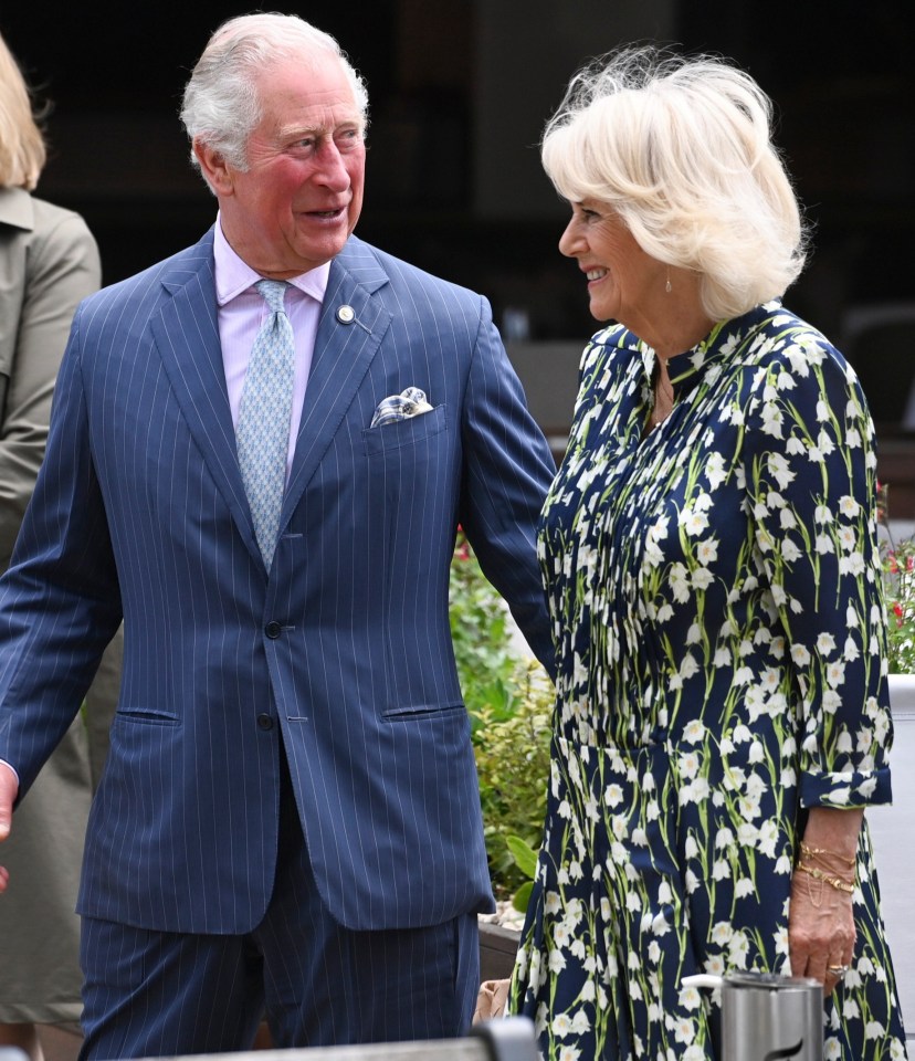 He and Camilla appeared cheerful and chatted easily with members of the public