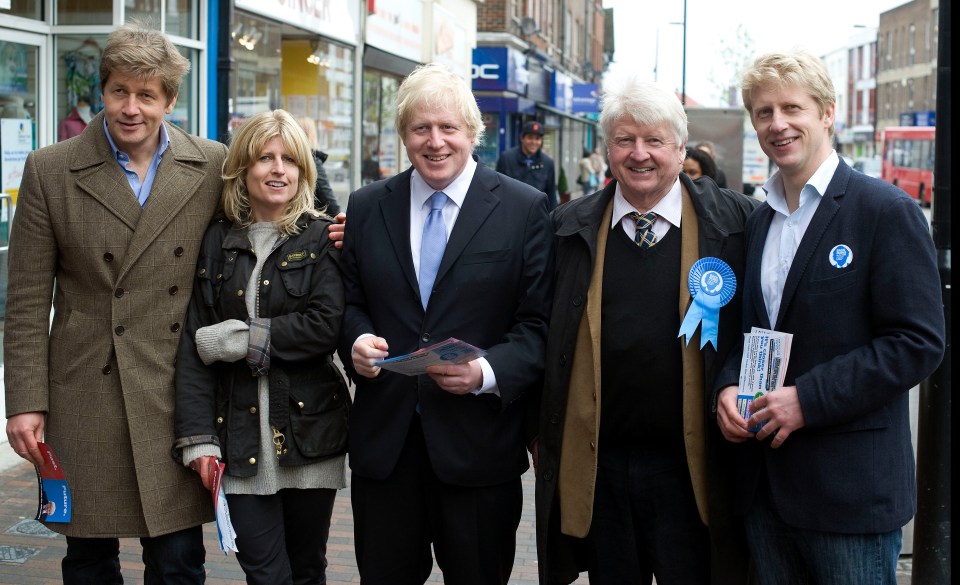 Boris Johnson with his family