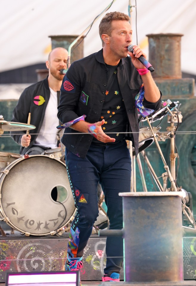 Coldplay sang their new single Higher Power from a pontoon on the River Thames