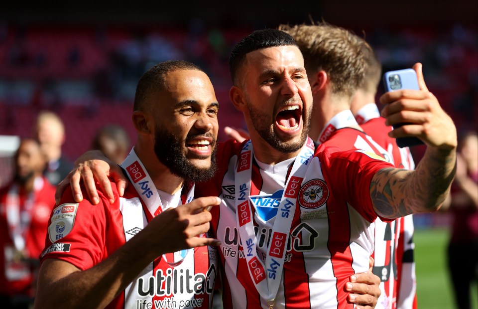 It was soon selfie time for the Brentford winners