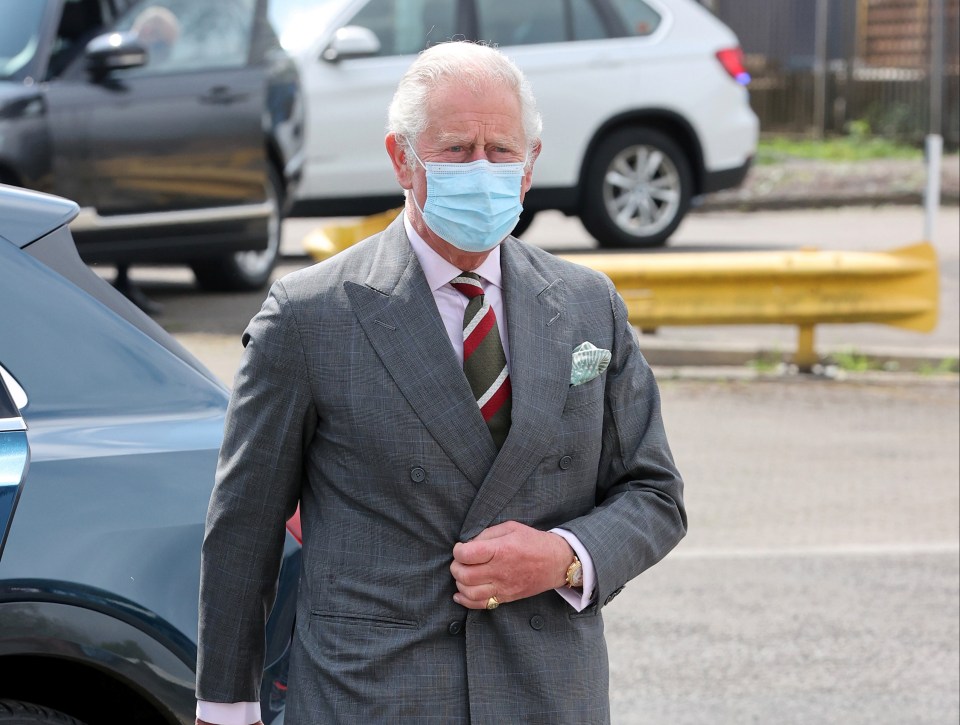 Prince Charles arrives for a visit to a supplier of protective, medical and defence equipment, BCB International, in Cardiff