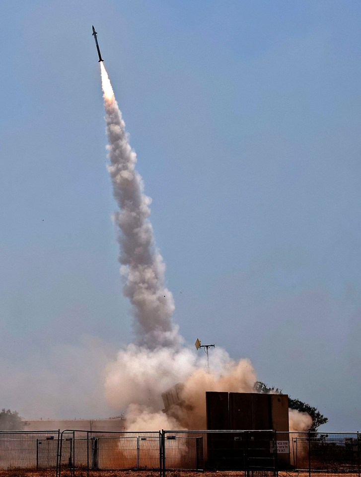 Israel's Iron Dome aerial defence system intercepts rockets