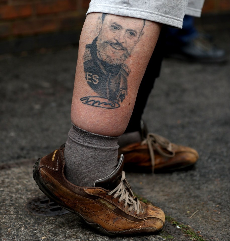 One supporter has got a tattoo of Nuno's face on their leg