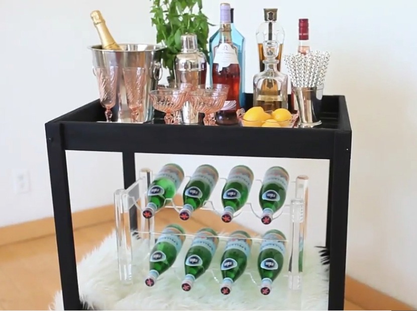 DIY fans are creating this super chic home bar using a changing table