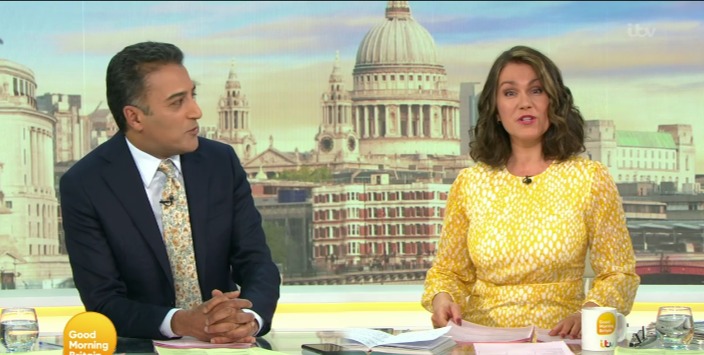 The pair were behind the desk on GMB