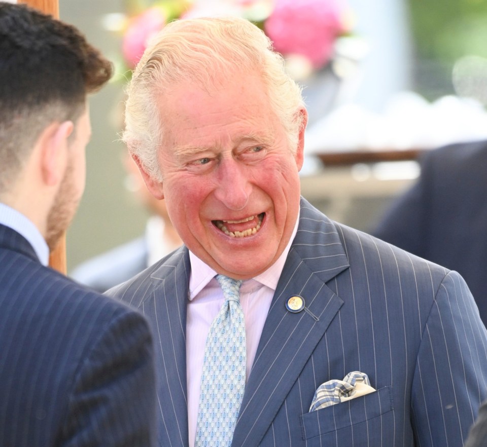 Prince Charles showed no sign of the strain today after his youngest son made a series of new bombshell accusations