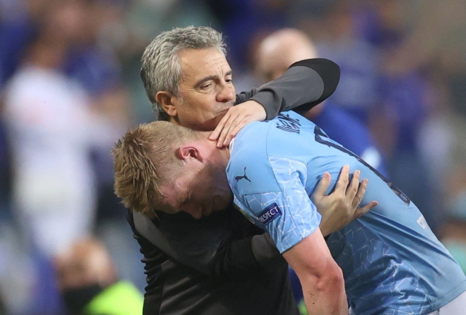 De Bruyne in tears at being forced off