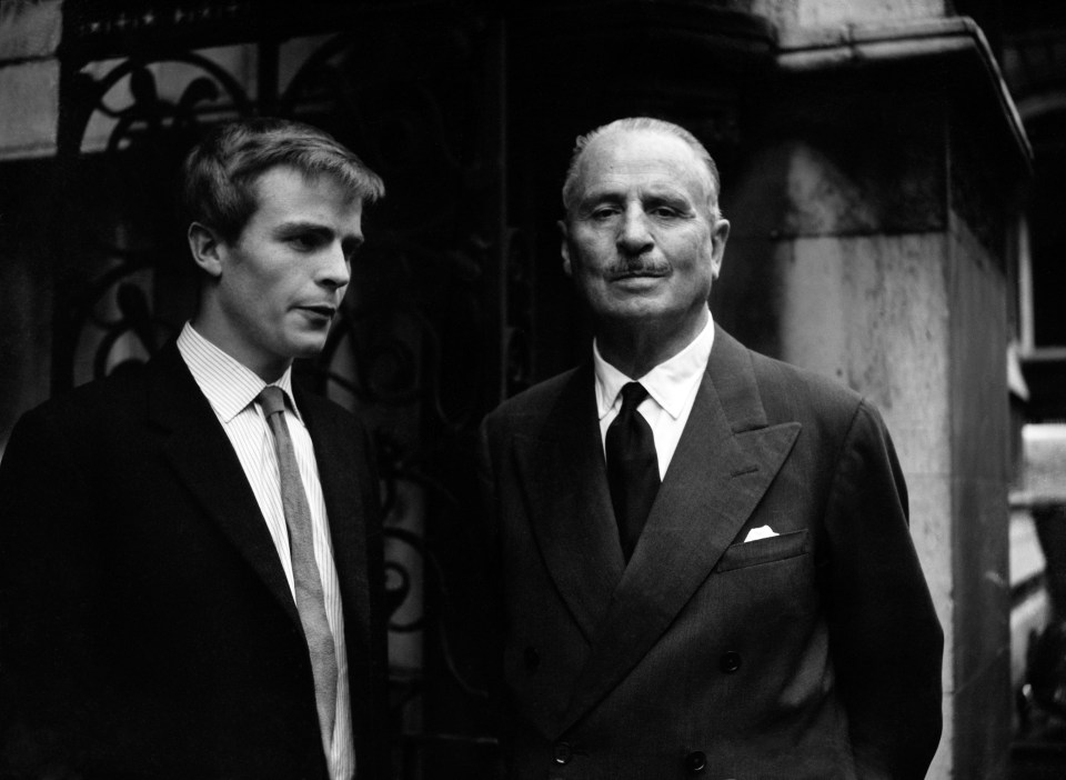 Max Mosley pictured with his dad Sir Oswald