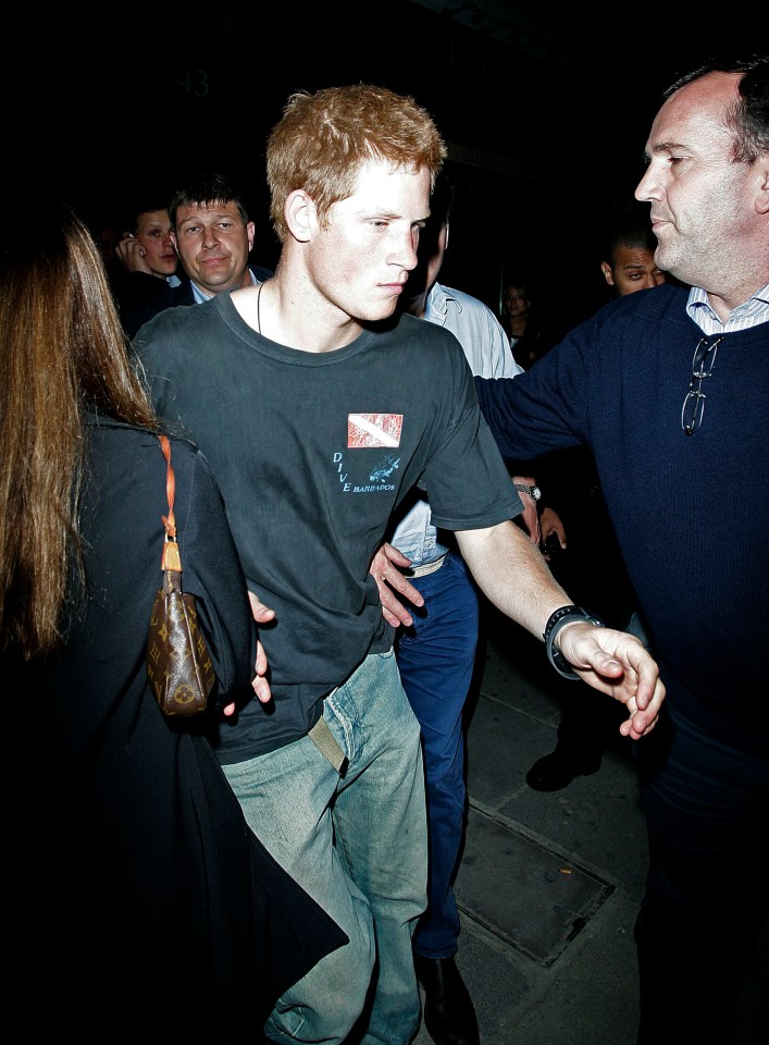 Harry leaves a Kensington nightclub in 2006