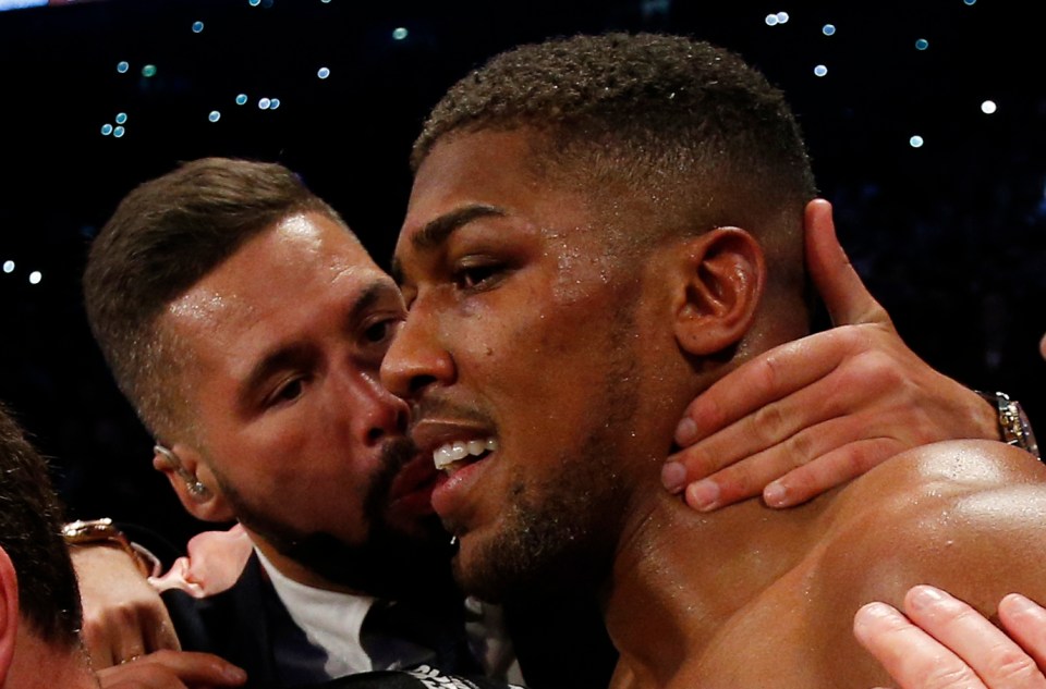 Tony Bellew pictured with Anthony Joshua