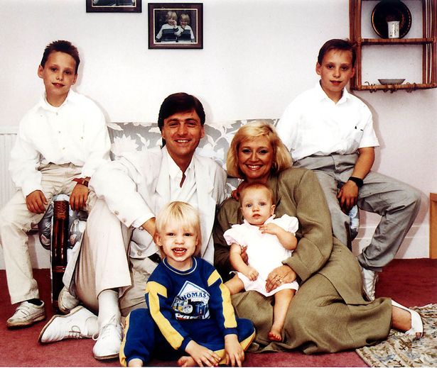 Richard and Judy pictured with their family