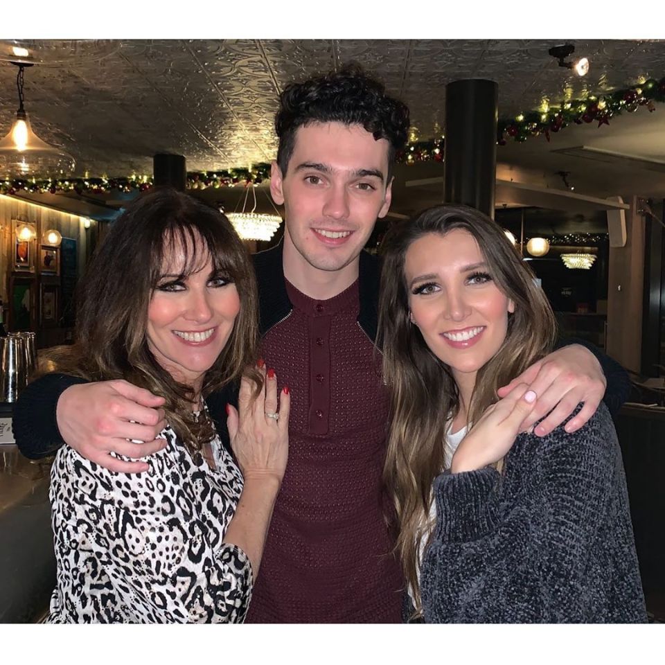 Linda Lusardi with her daughter, Lucy and her boyfriend Jack Rowan