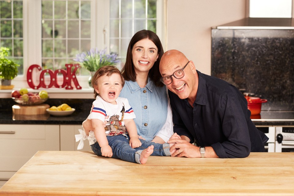 Gregg Wallace, pictured with wife Anne-Marie and baby Sid, reveals his kids are his biggest cooking critics after a series of drunken culinary blunders