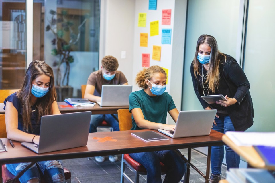 Pupils will no longer need to wear face masks in the classroom from May 17 (Stock image)