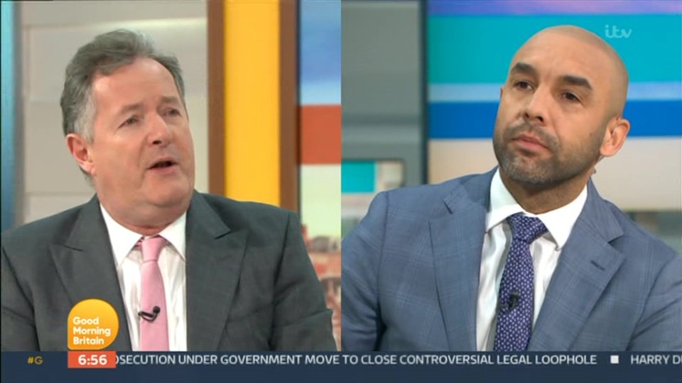 Piers clashed with weatherman Alex Beresford over Meghan