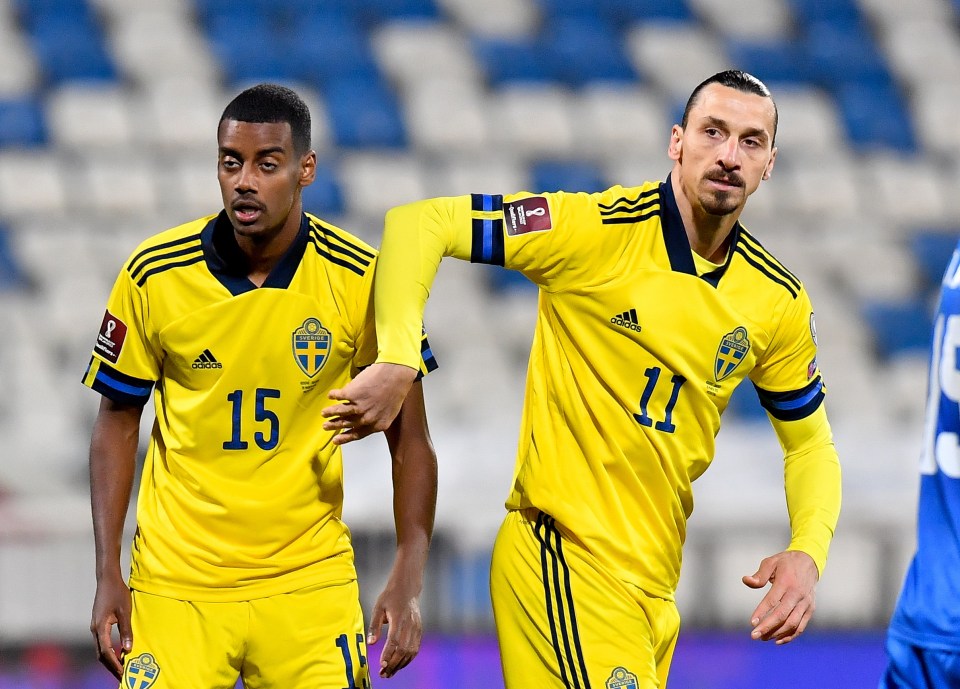 Zlatan Ibrahimovic (right) had come out of retirement but will not feature for Sweden after getting injured