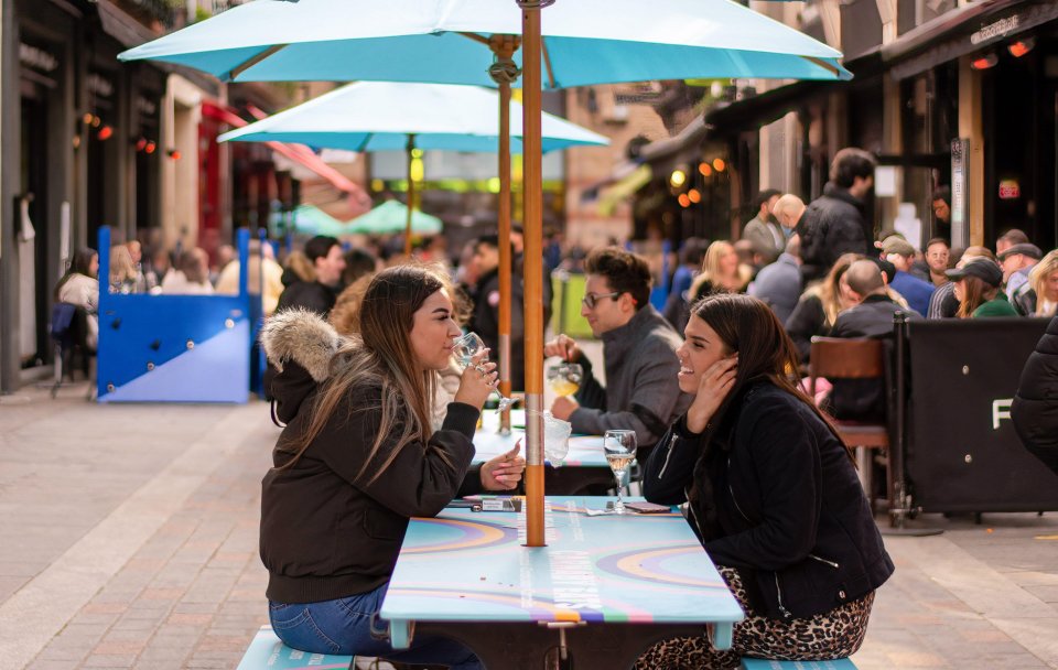 Brits rushed to their local pubs and restaurants when they reopened for outdoor service on April 12