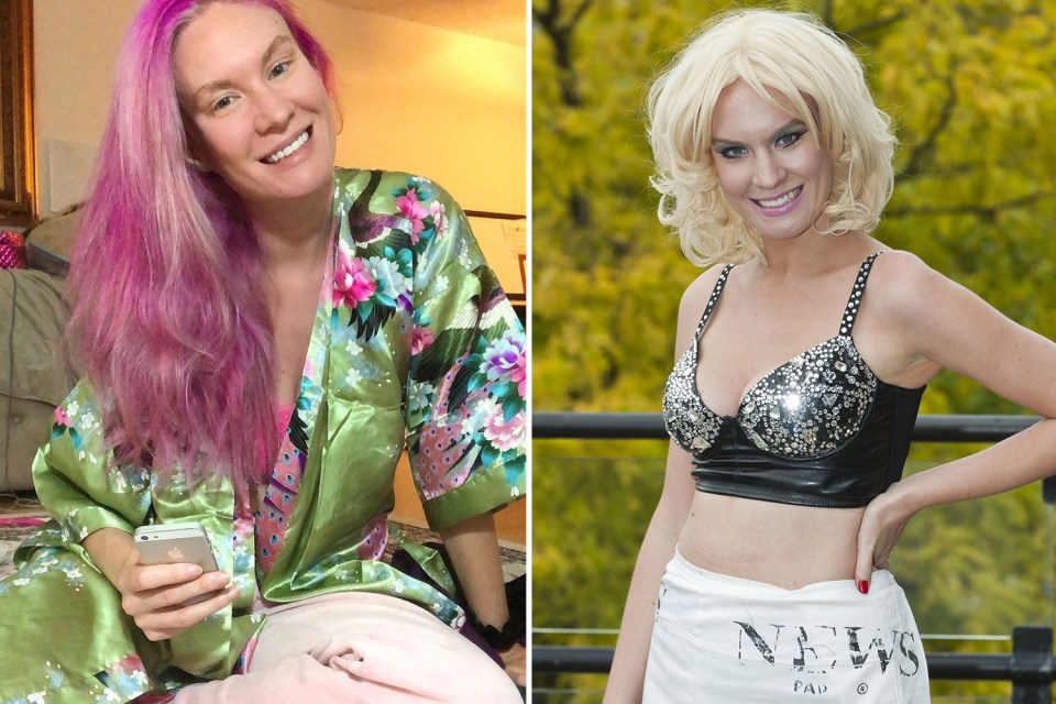 Kitty Brucknell has dyed her hair pink