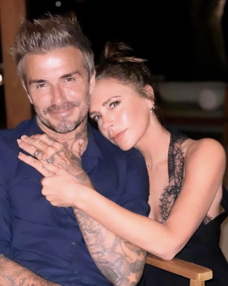 She shared a loved up snap with husband David recently