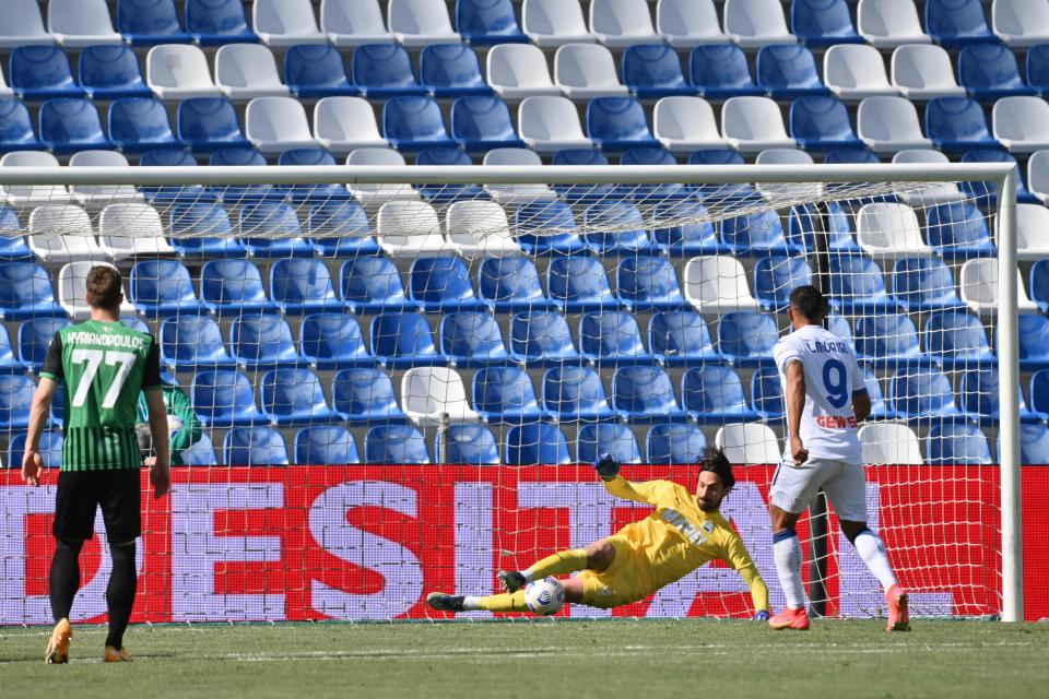 Inter's Scudetto triumph was confirmed after Atalanta failed to beat Sassuolo, with Luis Muriel having his late penalty saved