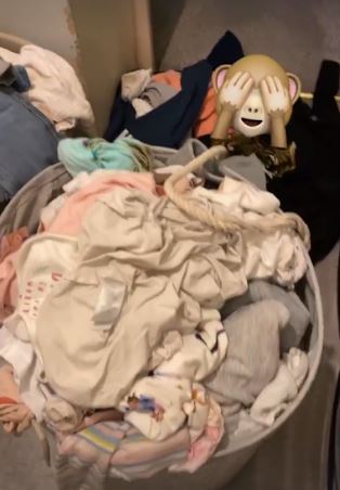 She shared her stash of dirty clothes after the May bank holiday weekend