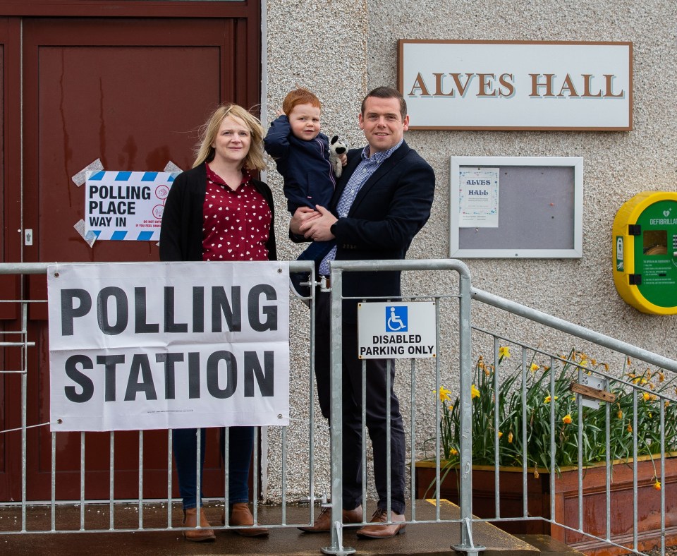 Scottish Tories leader Douglas Ross also headed out to vote today