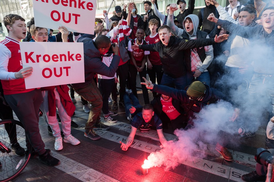 Arsenal fans have protested against the Kroenkes