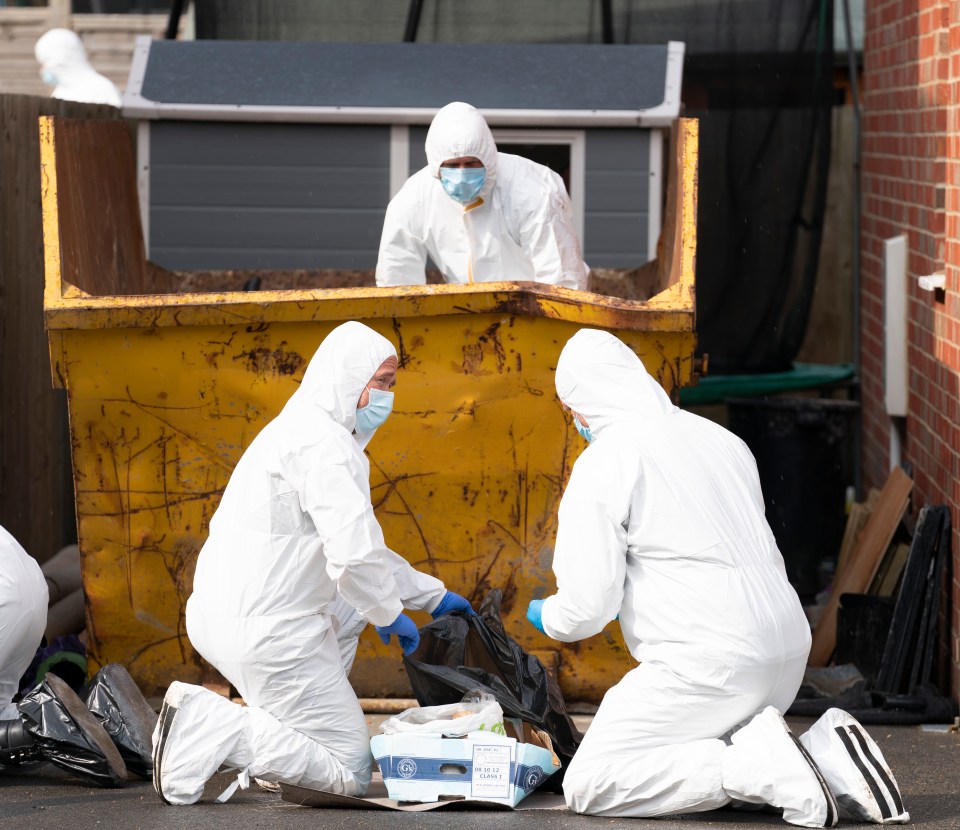 Forensic officers have been scouring for clues in connection with the probe