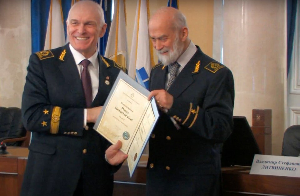 Prince Michael of Kent receives honourary professorship from Mining University Rector Vladimir Litvinenko