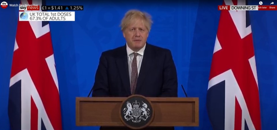 The Prime minister warned Brits must "carry out caution and use their common sense"