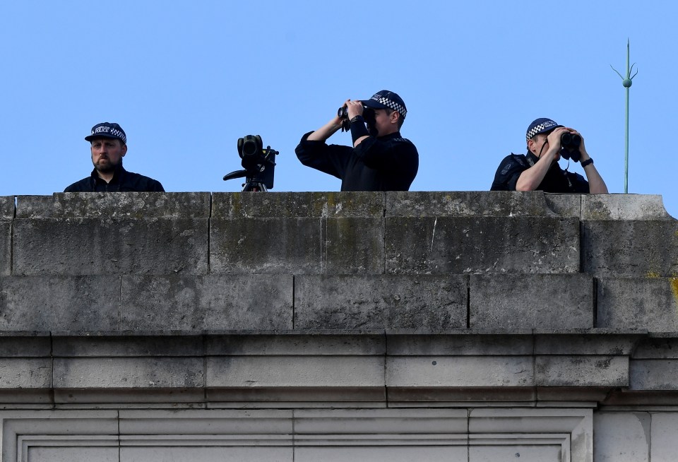 Security on Westminster rooftops ahead of State Opening of Parliament