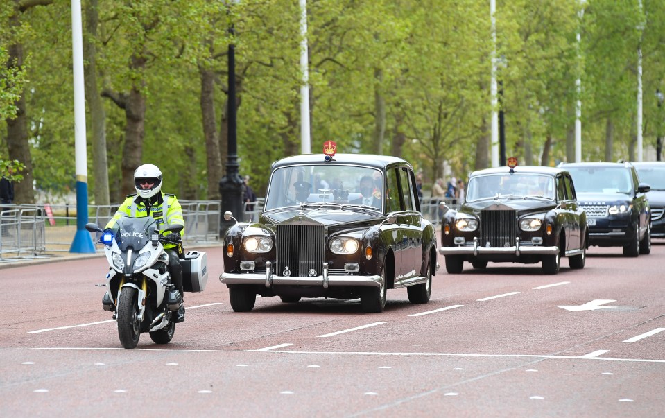 Her procession on the way from Buckingham Palace to Westminster