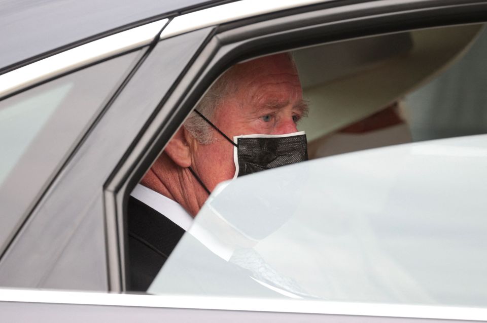 Prince Charles on his way to the state opening of Parliament