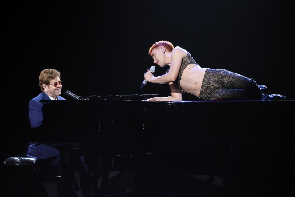 Elton John performed with Olly Alexander