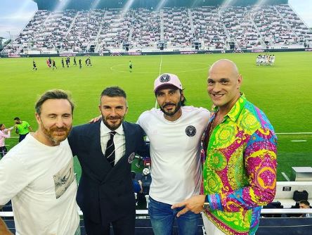 David Beckham pictured with Tyson Fury