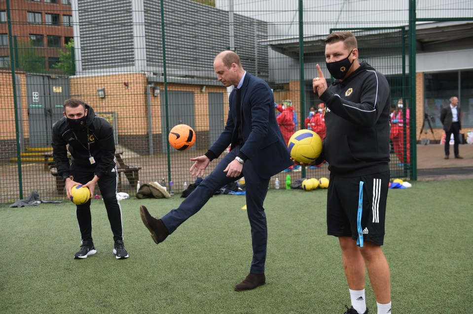 Wills showed off his footie skills – managing five keepie uppies