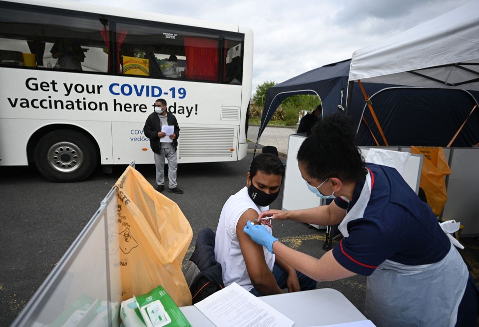 Brits line up to get their jabs