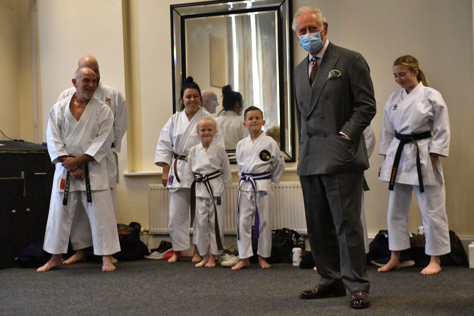 He later met volunteers and staff during a visit to the Engine House youth charity in Merthyr Tydfil, South Wales