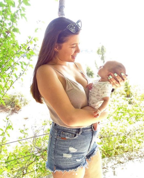 Brit Caroline Crouch, 20, was murdered at the home she shared with husband Charalambos Anagnostopoulos (pictured with their baby daughter)