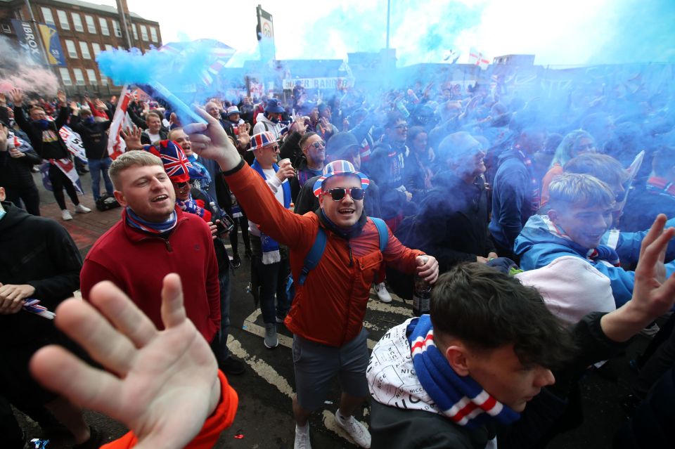 Rangers have gathered at Ibrox Stadium