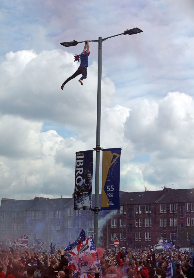 Rangers are celebrating the Scottish Premiership title