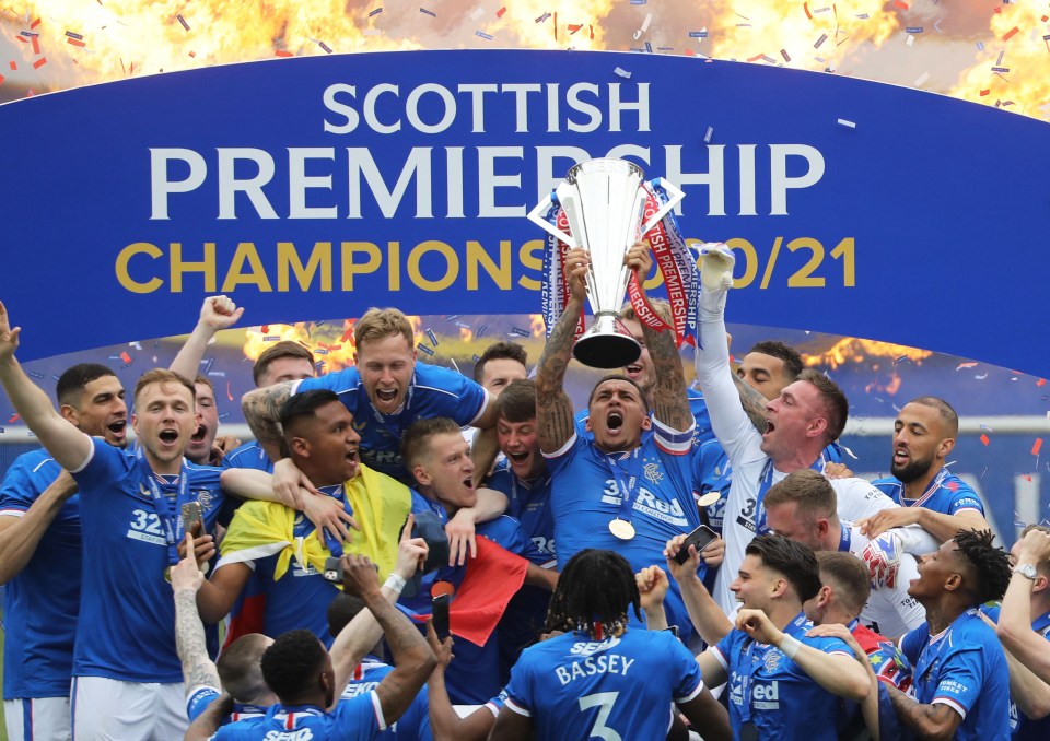 Rangers lifted the trophy at Ibrox Stadium