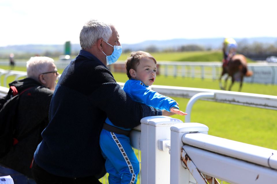 Young and old were keen to get back on track