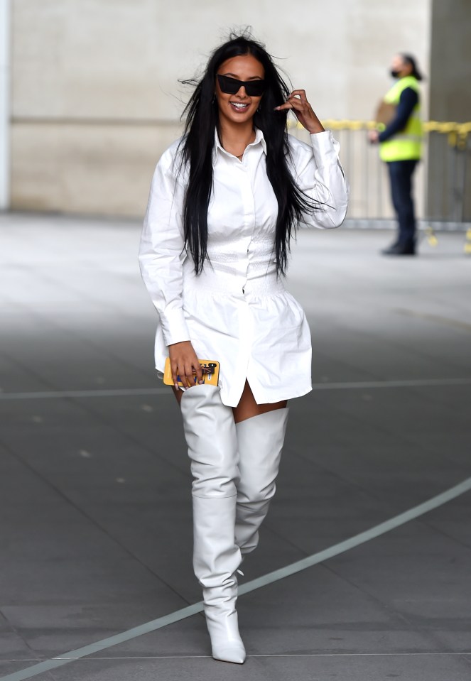 Maya Jama looked amazing as she left the BBC Studios in West London earlier today