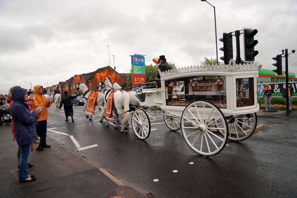 Well-wishers lined the streets