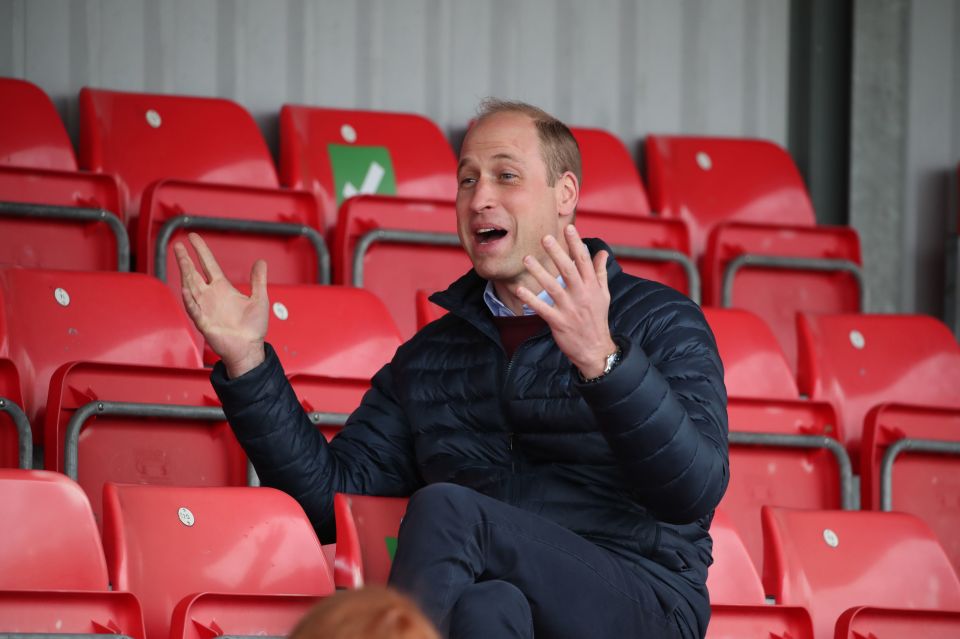 Prince William was talking and laughing with members of the SFA mental health group