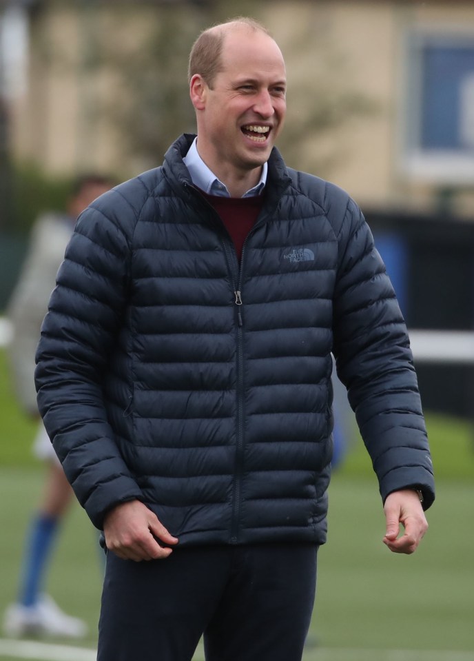 Prince William was in good spirits as he arrived for a seven-day tour of Scotland