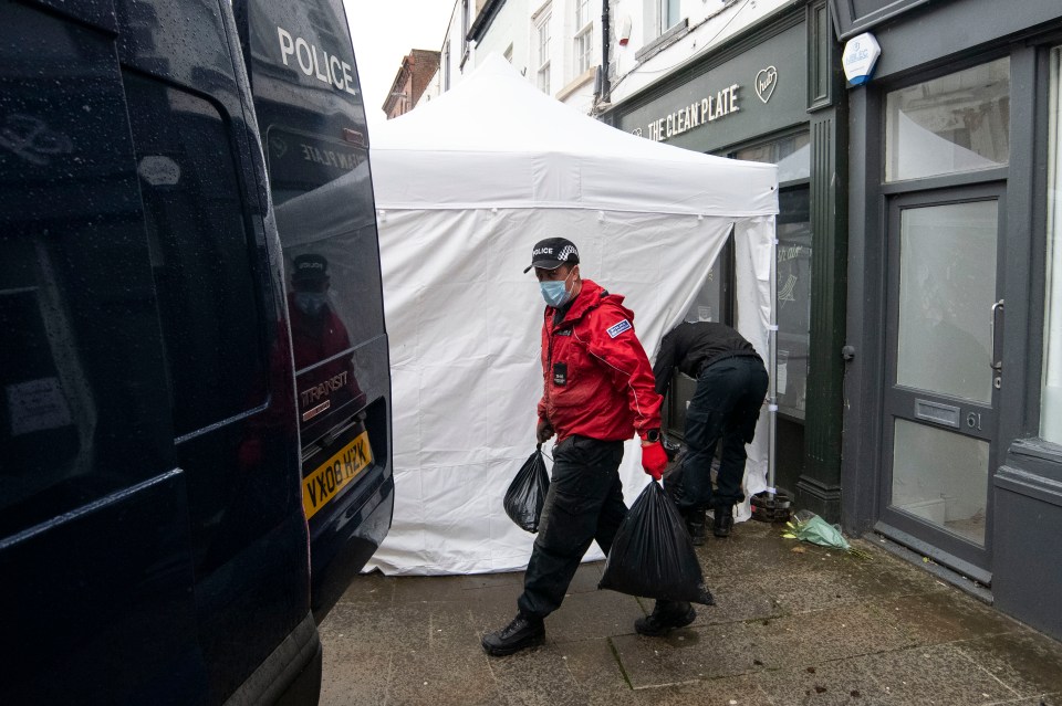 They drilled the area so police dogs could get an indication of human remains