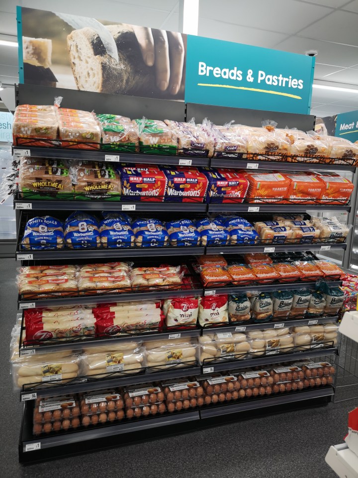 A bakery section will have fresh bread and pastries